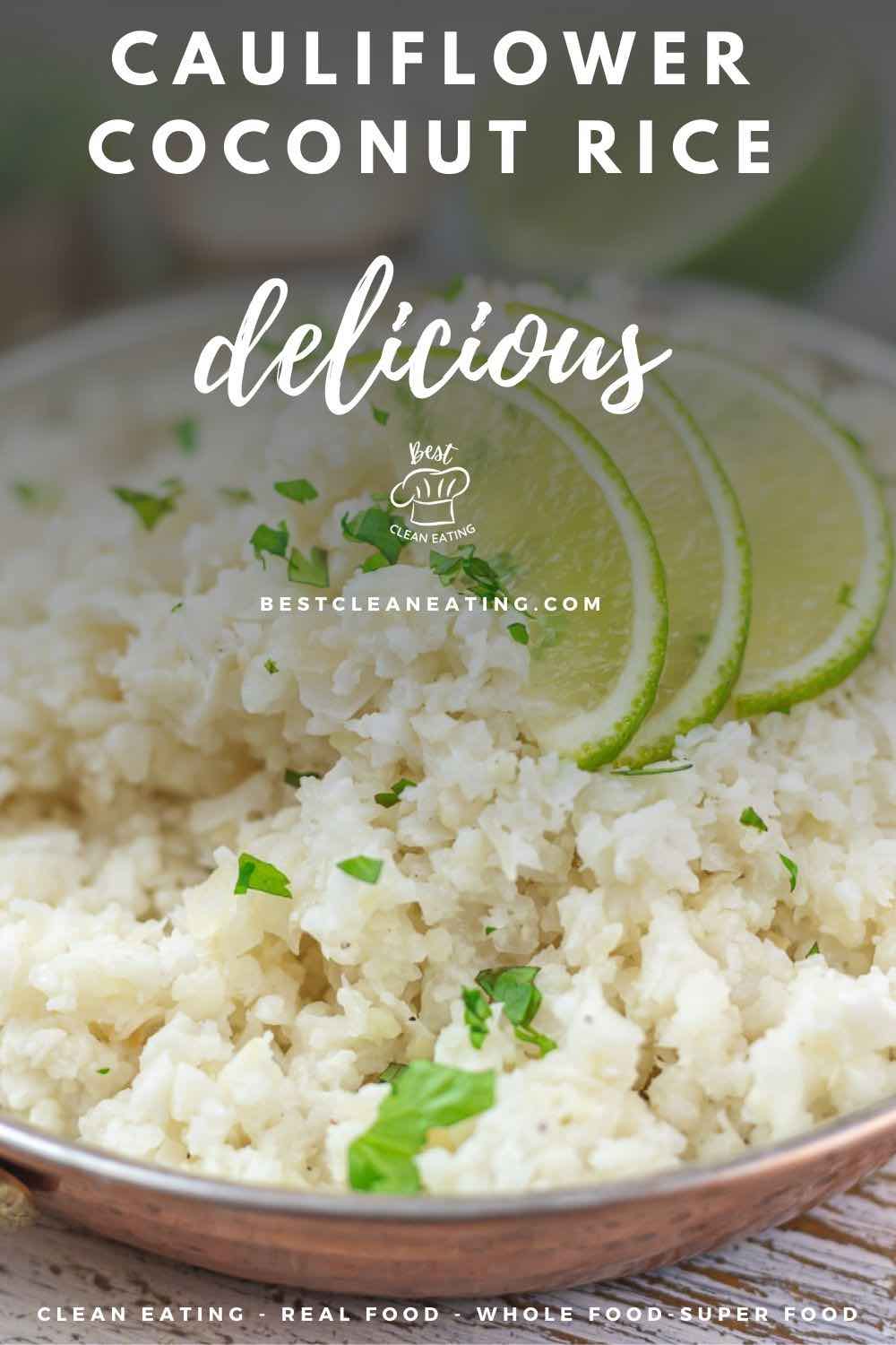 coconut cauliflower rice recipe with limes.