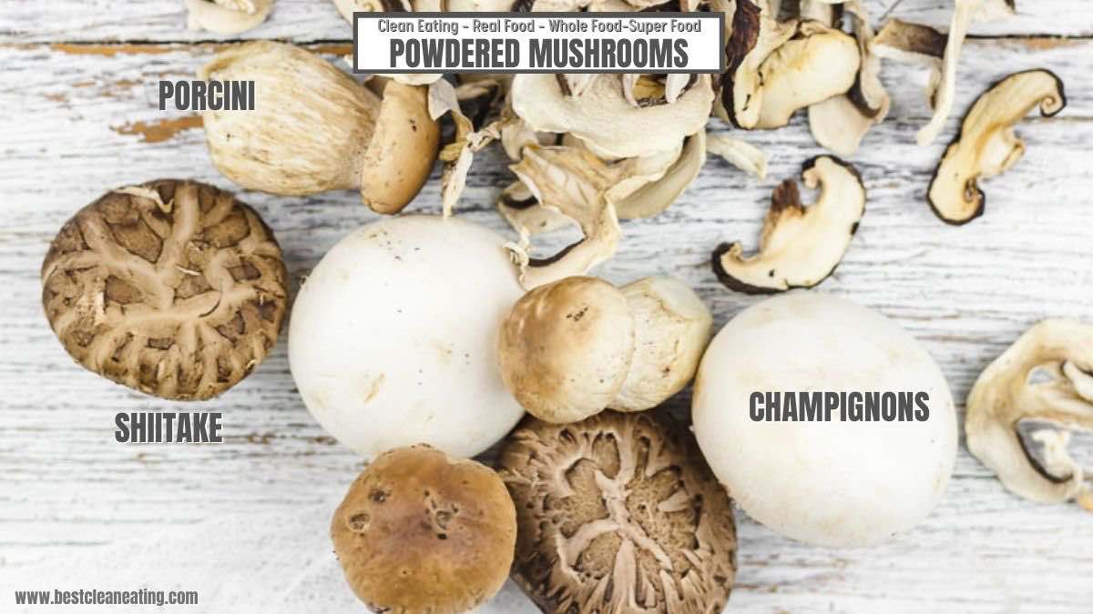 Mushroom powder recipe ingredients.