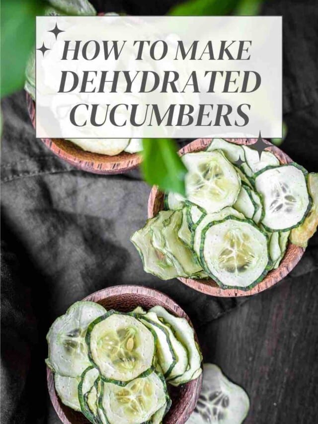 Drying cucumbers in a bowls.
