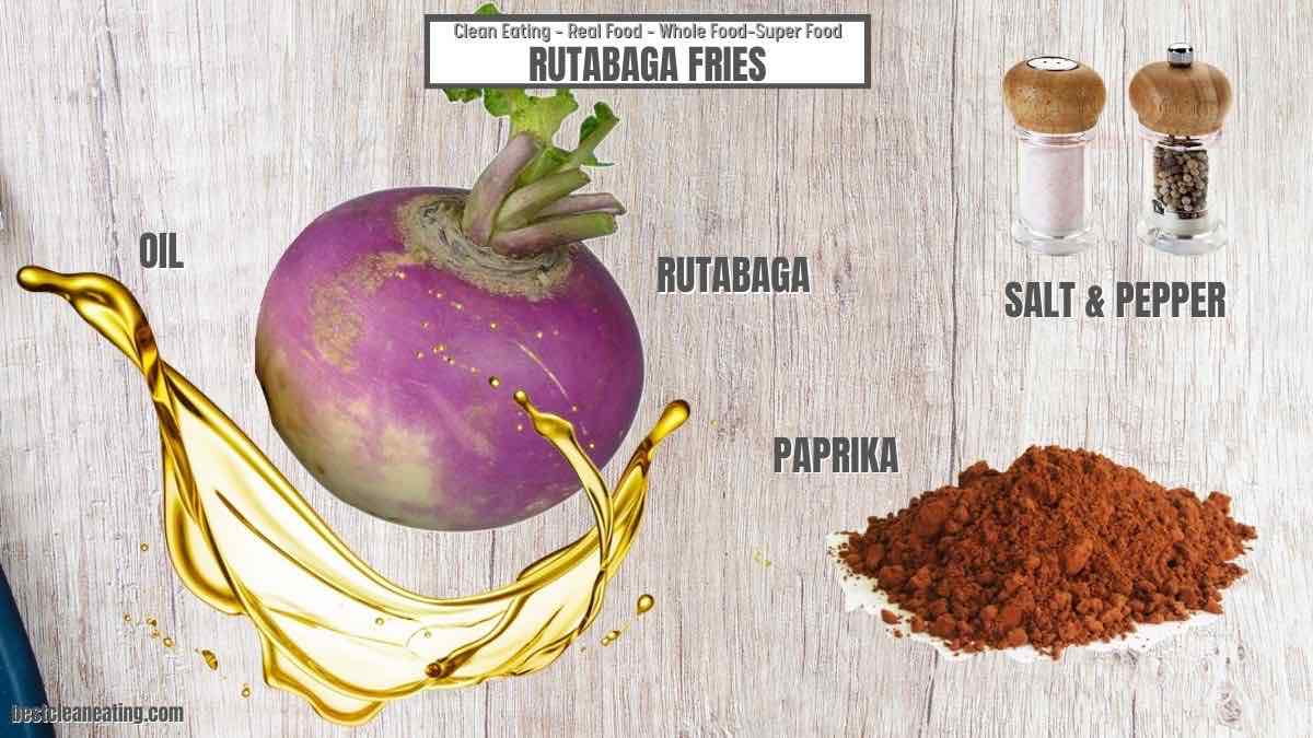 Low-carb rutabaga fries ingredients needed.