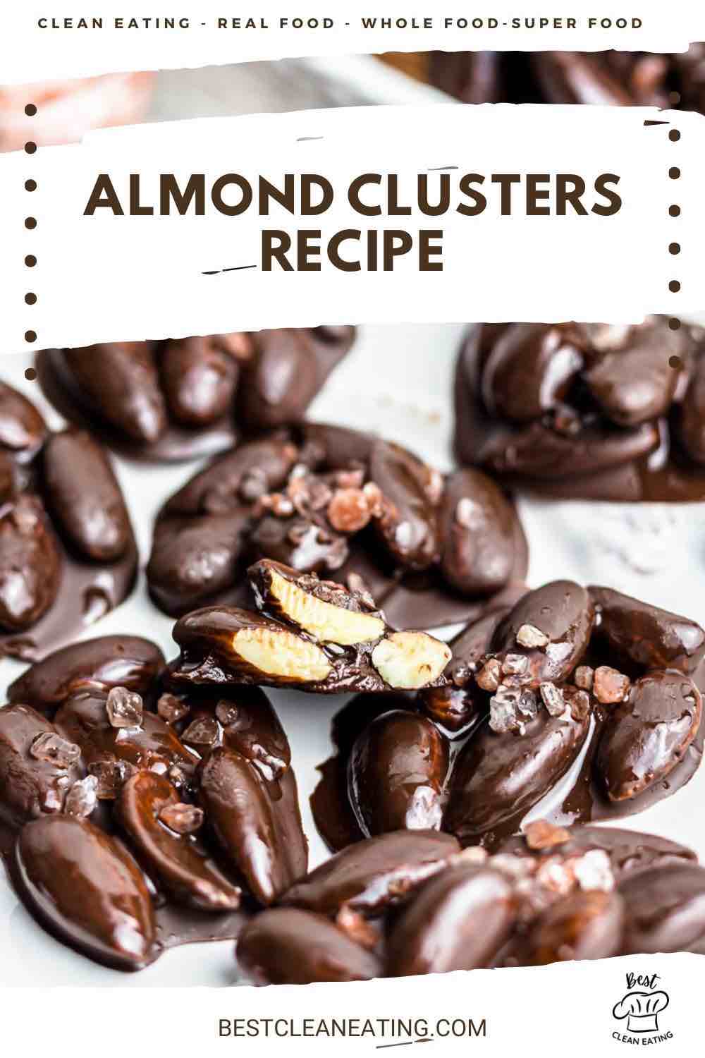 Almond clusters recipe on a baking sheet.