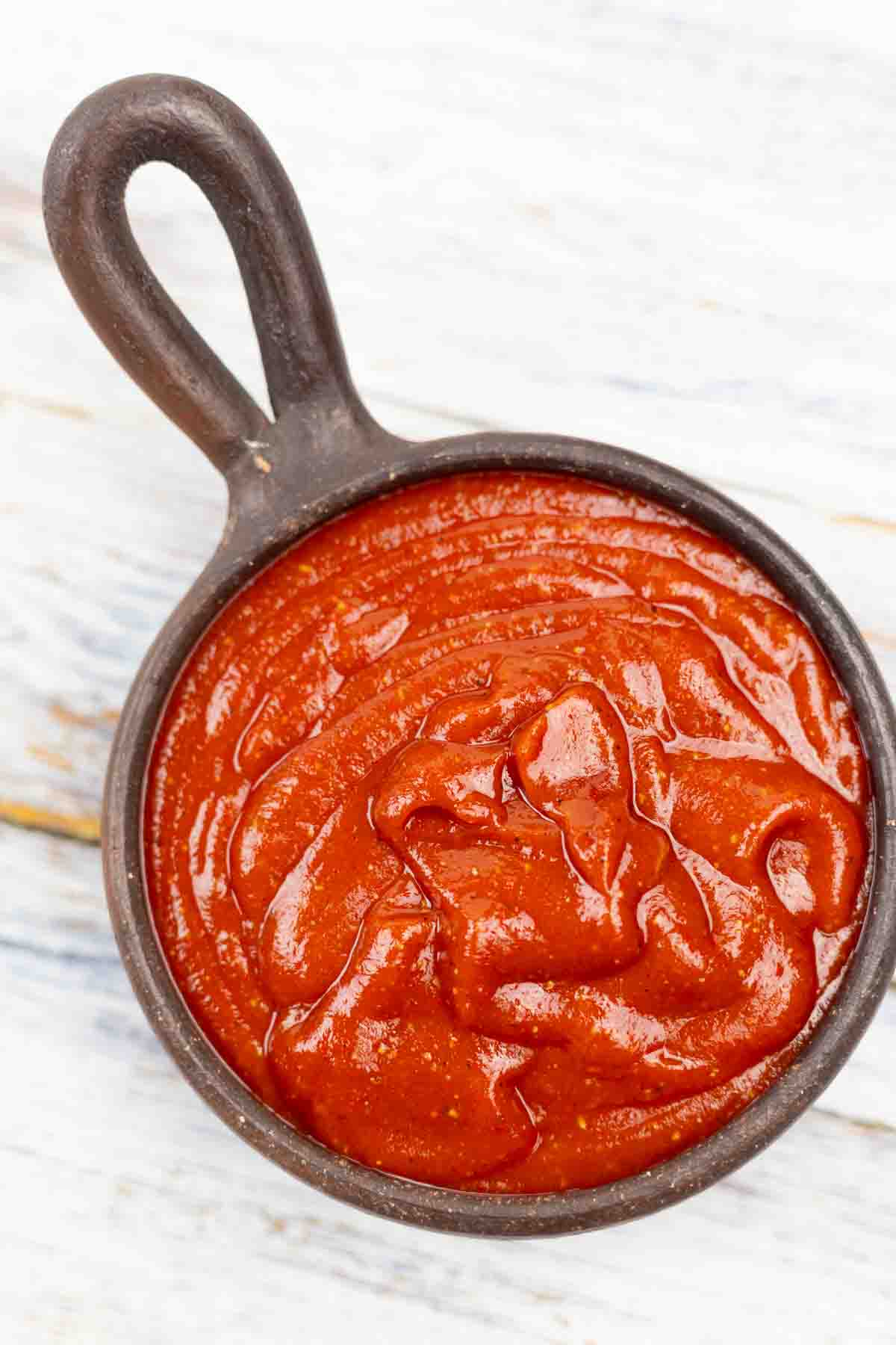 BBQ sauce in a bowl.